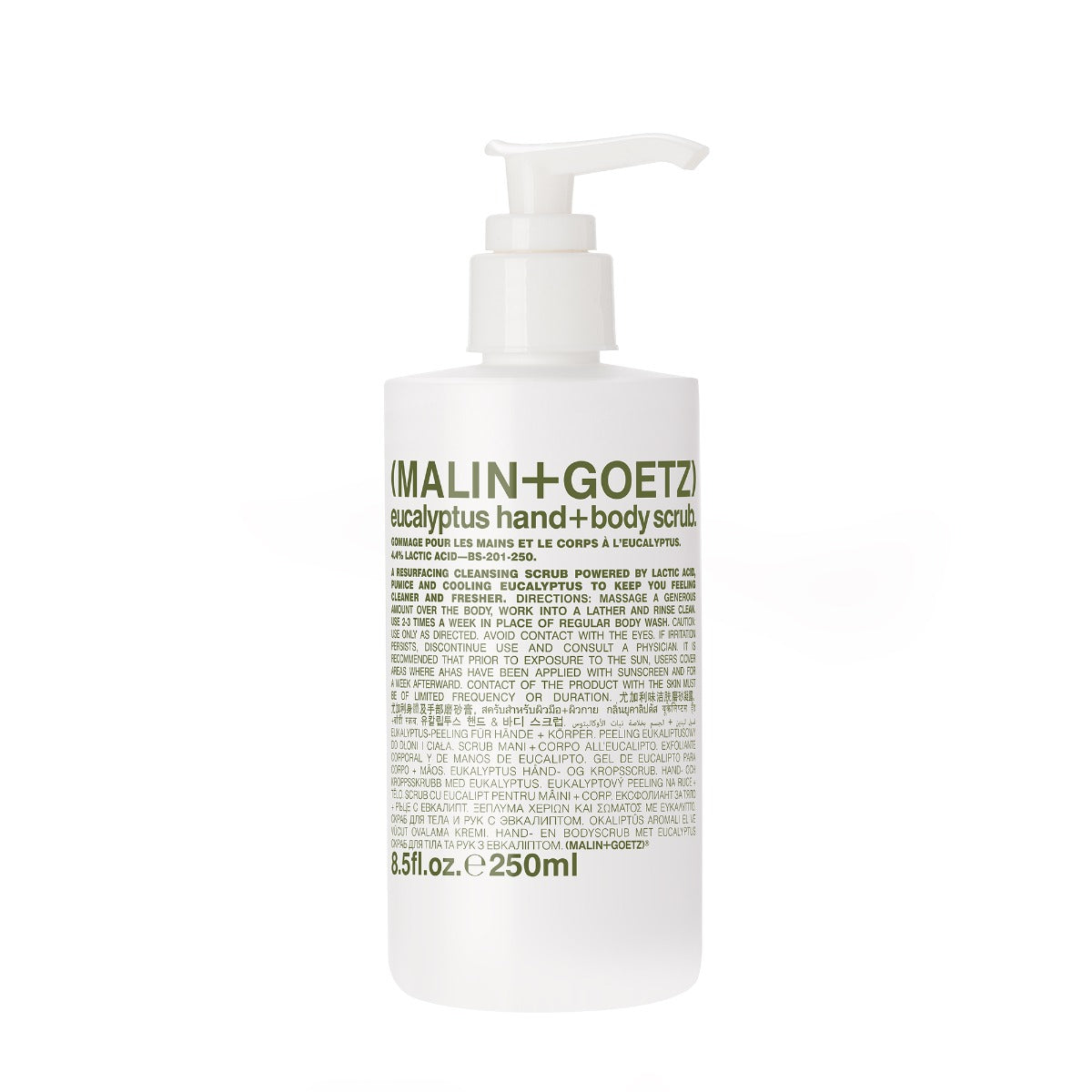 eucalyptus hand+body scrub. - 8.5 fl.oz.