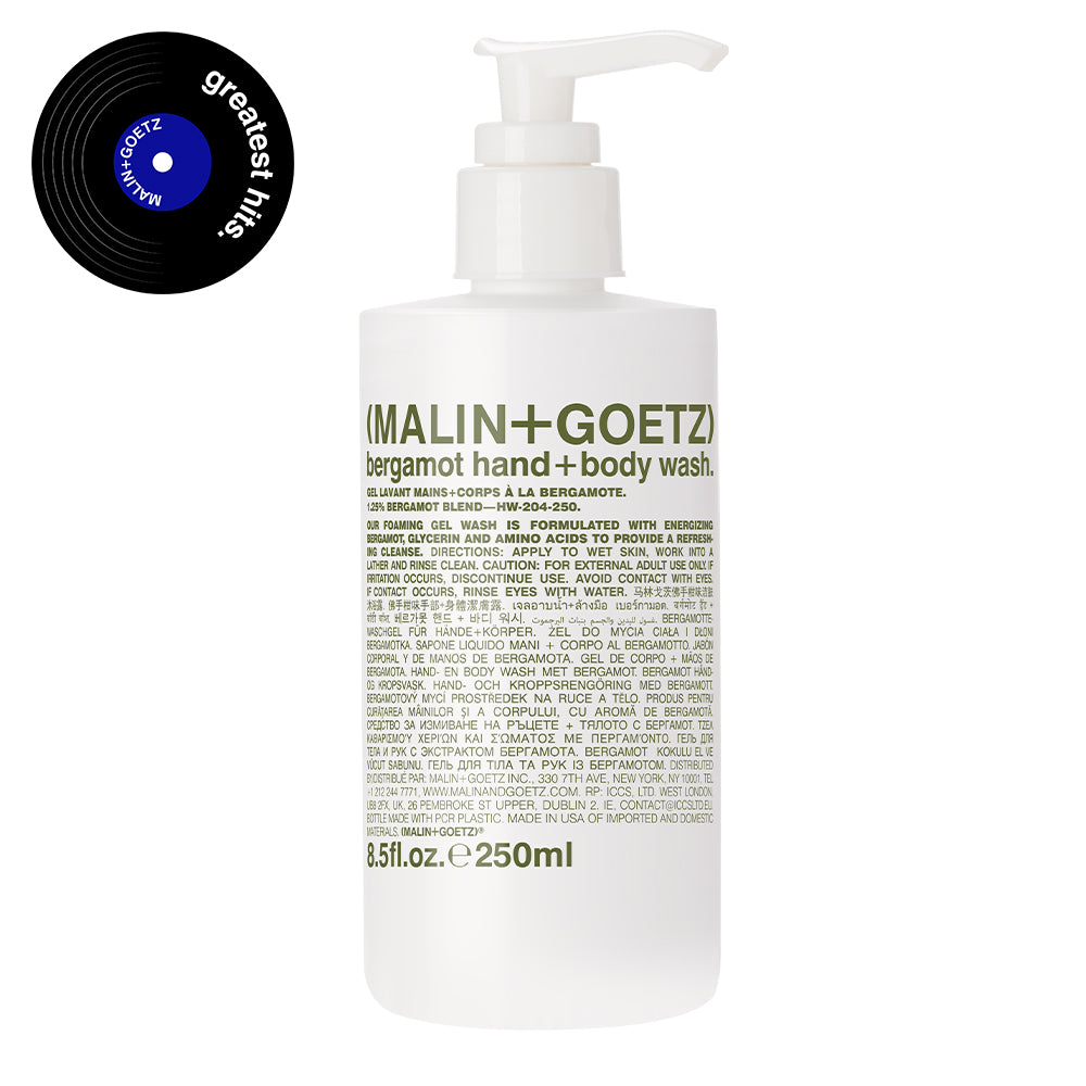 bergamot hand+body wash.